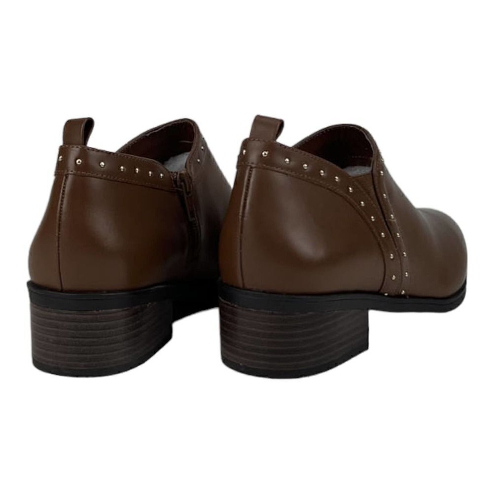 New Bella Vita Women US 6.5 Classic Shoes Dark Tan Brown Leather Ankle Boots - Picture 6 of 10